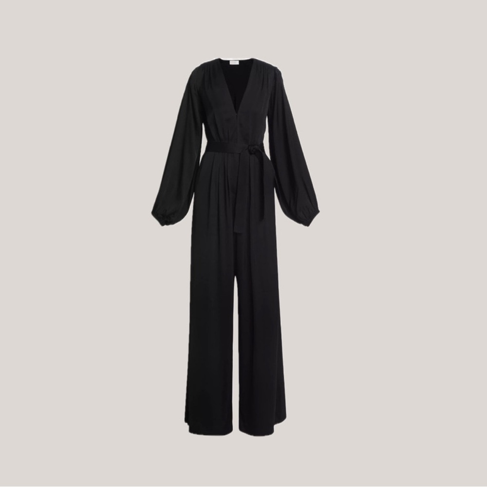 A.L.C. Black Long Sleeve Jumpsuit